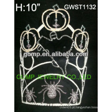 Grande Halloween abóbora fantasma aranha representação costume rhinestone tiara coroa-GWST1132